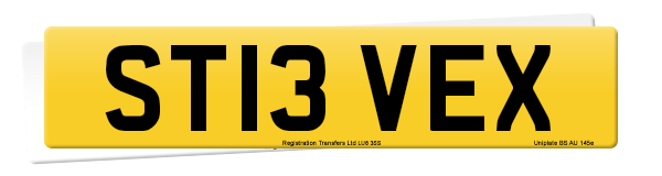 Registration number ST13 VEX